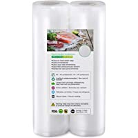 Los mejores  - Rollos al Vacio para Envasadora al Vac¡§ao- 2 Rollos 30 x 500cm Bolsas de Vac¡§ao de Alimentos- BPA Free- Bolsas de…